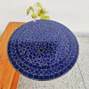 Picture of Handmade Moroccan Blue Mosaic Coffee Table – Indoor & Outdoor Round Mid-Century Patio Table