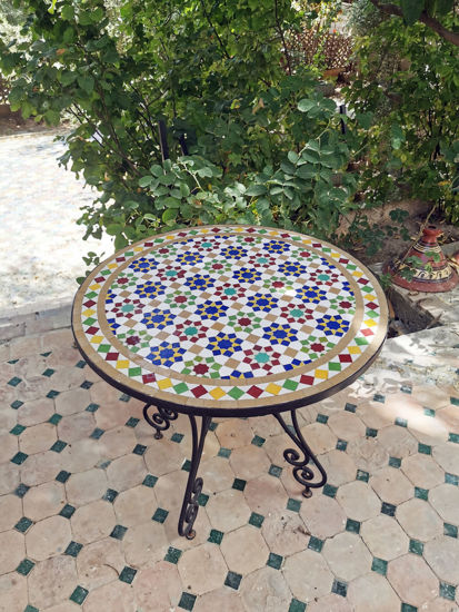 Picture of CUSTOMIZABLE Mosaic Table - Crafts Mosaic Table - Mosaic Table Art - Mid Century Mosaic Table - Handmade Coffee Table For Outdoor & Indoor | Handmade Mosaic Table For Outdoor & Indoor | Moroccan Table