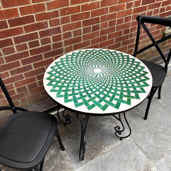 Picture of Customizable Handmade Mid Century Mosaic Coffee Table - Crafted Coffee Table