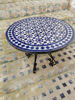 Picture of Handmade Mid-Century Mosaic Coffee Table – Blue Crafted Moroccan Table