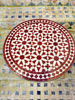 Picture of Burgundy Mosaic Table, Customizable Height Table For Outdoor And Indoor | Crafted Mosaic Table For Outdoor & Indoor- Moroccan Work