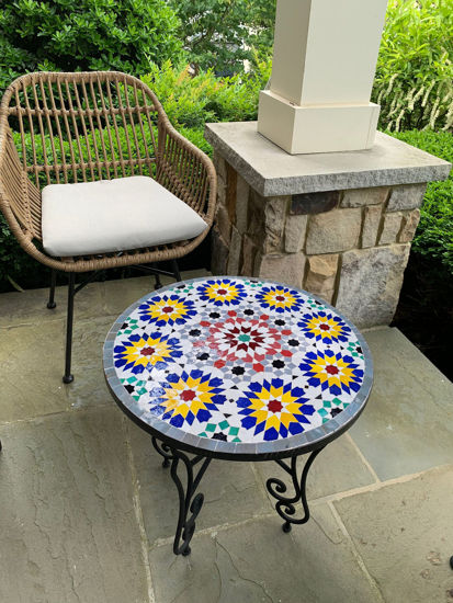 Picture of CUSTOMIZABLE Mosaic Table - Crafts Mosaic Table - Mosaic Table Art - Mid Century Mosaic Table - Handmade Coffee Table For Outdoor & Indoor | Handmade Mosaic Table For Outdoor & Indoor - Moroccan, Designed, Coffee Table