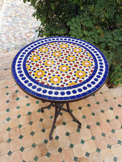 Picture of CUSTOMIZABLE Mosaic Table - Crafts Mosaic Table - Mosaic Table Art - Mid Century Mosaic Table - Handmade Coffee Table For Outdoor & Indoor | Handmade Mosaic Table For Outdoor & Indoor | Moroccan Table