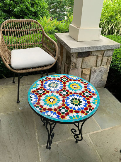 Picture of CUSTOMIZABLE Mosaic Table - Crafts Mosaic Table - Mosaic Table Art - Mid Century Mosaic Table - Handmade Coffee Table For Outdoor & Indoor