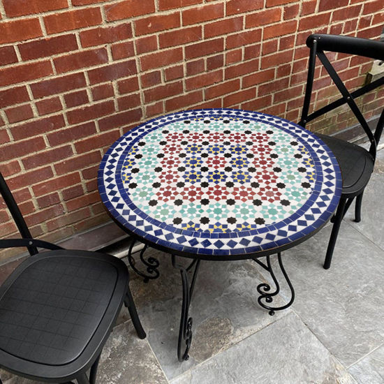 Picture of CUSTOMIZABLE Mosaic Table - Crafts Mosaic Table - Mosaic Table Art - Mid Century Mosaic Table - Handmade Coffee Table For Outdoor & Indoor | Handmade Mosaic Table For Outdoor & Indoor - Moroccan Tiles Coffee Table