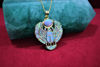 Picture of Gold Opal Winged Scarab Necklace