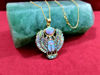 Picture of Gold Opal Winged Scarab Necklace