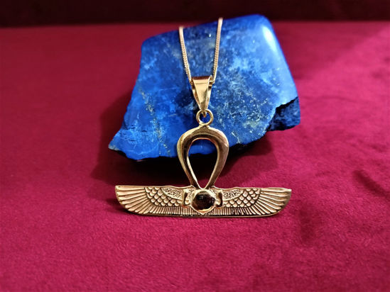 Picture of Gold Winged Sun Disc Necklace