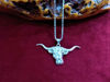 Picture of Egyptian Sterling Silver Beautiful Sacred Cow Head Necklace