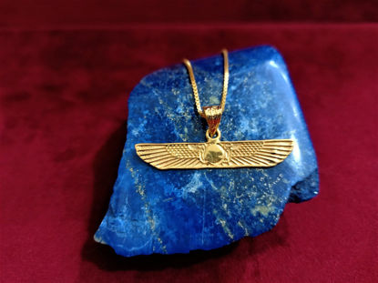 Picture of Unique Gold Winged Sun Disc Necklace