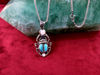 Picture of Beautiful Silver Turquoise Inlay Scarab Necklace