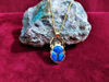 Picture of Sparkle Blue Opal Scarab Necklace