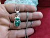 Picture of Beautiful Egyptian Scarab Necklace, Malachite Scarab Necklace, Scarab Beetle Pendant , Sterling Silver Scarab Jewelry