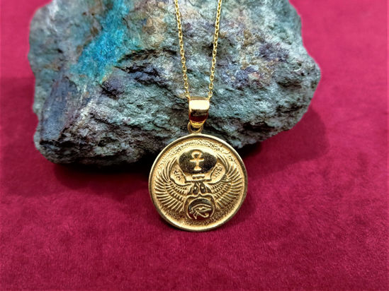 Picture of Unique amulet Gold Scarab Necklace