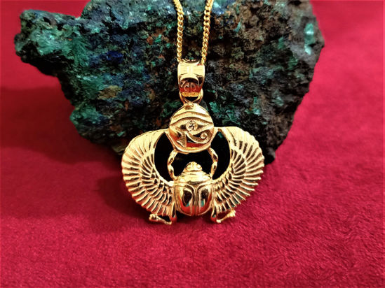 Picture of Gold Winged Scarab Necklace