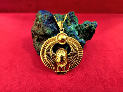 Picture of Gold Winged Scarab For Good Luck Necklace