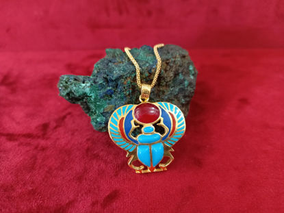 Picture of Beautiful Egyptian Winged Scarab Necklace
