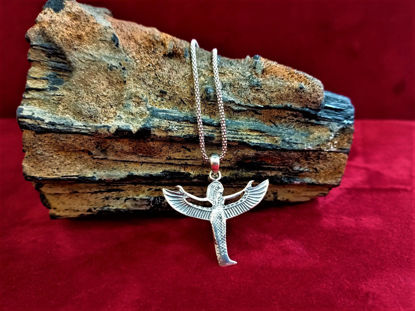 Picture of Sterling Silver Egyptian Dainty Goddess Isis Necklace