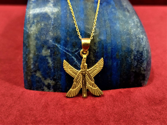 Picture of Silver Gold Filled Winged Isis Necklace