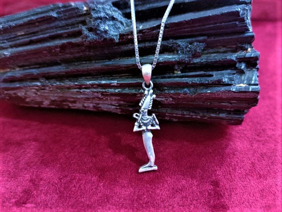 Picture of Egyptian Sterling Silver God Osiris Necklace