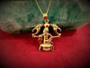 Picture of Unique Gold Isis Holding Lotus Flower & Ankh Necklace