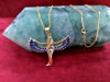 Picture of 18k Gold Filled Sterling Silver Blue Opal Goddess Isis Necklace