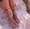 Picture of Barefoot Sandals, Festivals Sandals, Spiritual Ceremony Sandals, Beach Wedding, Beach , Hippie Sandals, Rave Jewelry, Festival Jewelry