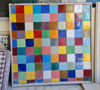 Picture of Violet Purple Terracotta Zellije "36 50 x 50mm Tiles" 14" x 14" Pannel, Handmade Bathroom Kitchen Tiles Straight Edge Ceramic Singular Tile