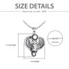 Picture of Sterling Silver Good Luck Scarab Necklace Egyptian Amulet Jewelry