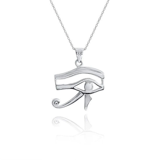 Picture of Egyptian Eye of Horus Sterling Silver Necklace High Quality 925 Sterling Silver