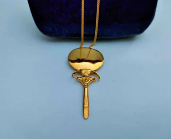 Picture of Gold Hathor Mirror Necklace