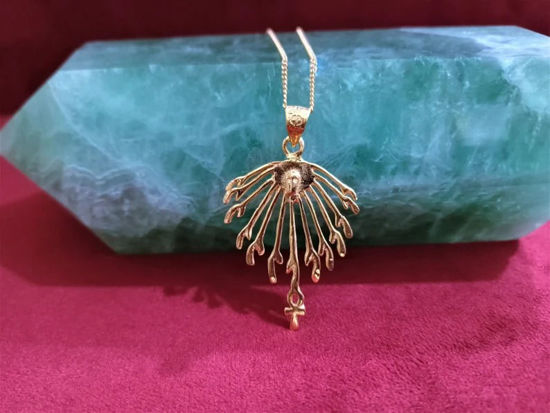 Picture of Gold Akhenaton Sun Rays Necklace