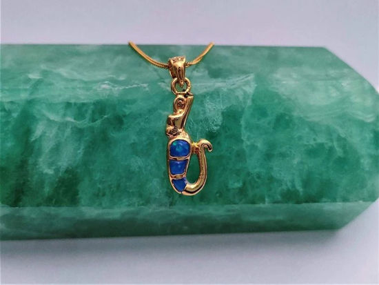 Picture of Gold Opal Goddess Wadjet Snake Necklace