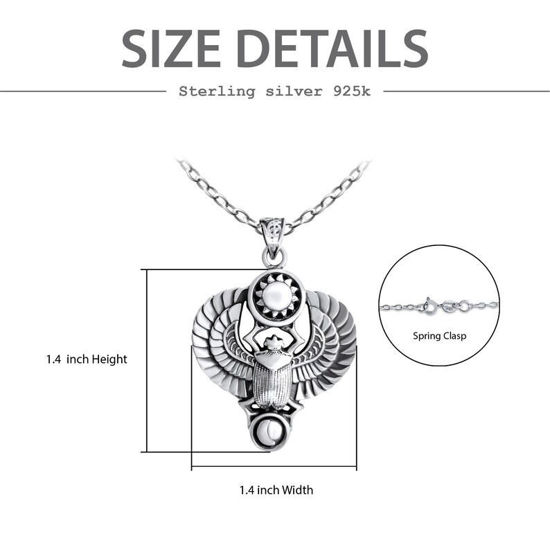 Picture of Sterling Silver Ankh Key Of Life Necklace Ancient Egyptian Amulet