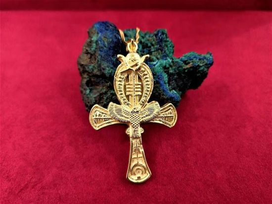 Picture of Gold Ankh Was Scepter Neckbet Necklace