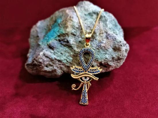 Picture of Beautiful Ankh Eye Of Horus Necklace