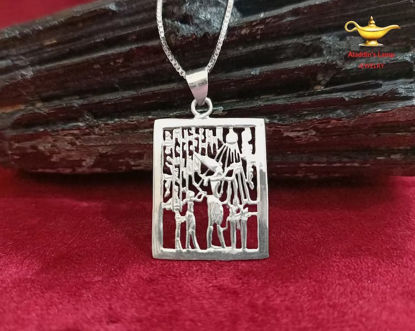 Picture of Akhenaten Family Prayers Silver Necklace
