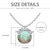 Picture of Sterling Silver Wadjet Bennu Amulet Opal Necklace