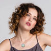 Picture of Sterling Silver Wadjet Bennu Amulet Opal Necklace
