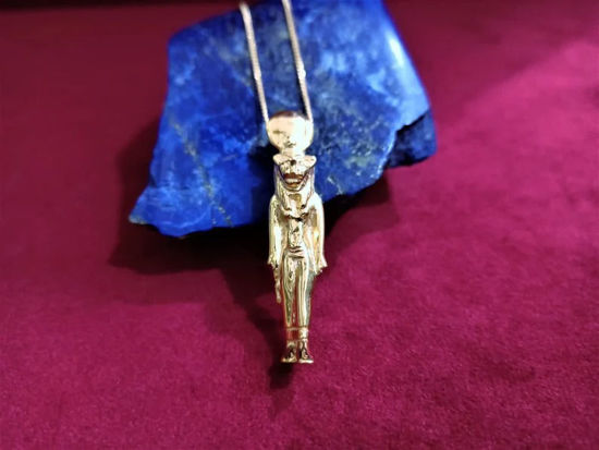 Picture of Gold Goddess Sekhmet Necklace