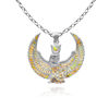 Picture of Sterling Silver Winged Opal Goddess Isis Necklace Ancient Egyptian Jewelry