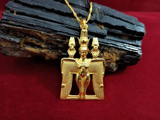 Picture of Unique Gold Goddess Hathor Necklace