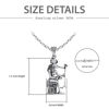 Picture of Sterling Silver Goddess Sekhmet Healing Amulet Necklace