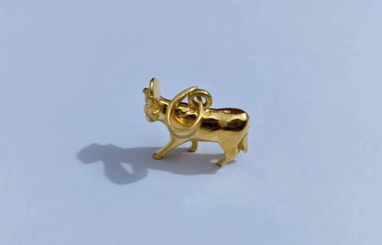 Picture of Gold Hathor Queen Of Sky Necklace, Hathor In Form Of A Sacred cow Pendant, Hathor Jewelry