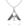 Picture of Sterling Silver Winged Ankh Key Of Life Necklace Ancient Egyptian Amulet