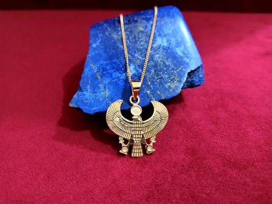 Picture of Beautiful Detailed Gold God Ra Necklace