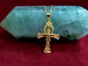 Picture of Was Scepter Horus Ankh Gold Necklace
