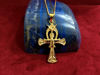 Picture of Was Scepter Horus Ankh Gold Necklace