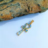 Picture of Gold Plated Key Of Life Ankh Opal Pendant