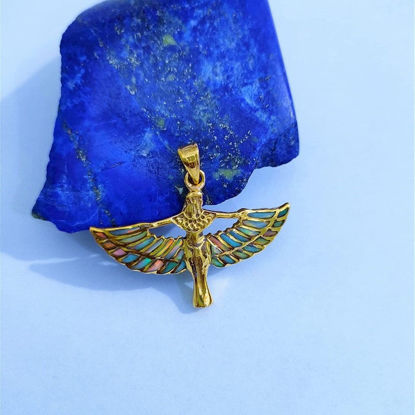 Picture of Gold Plated Goddess Isis The Magician Opal Pendant